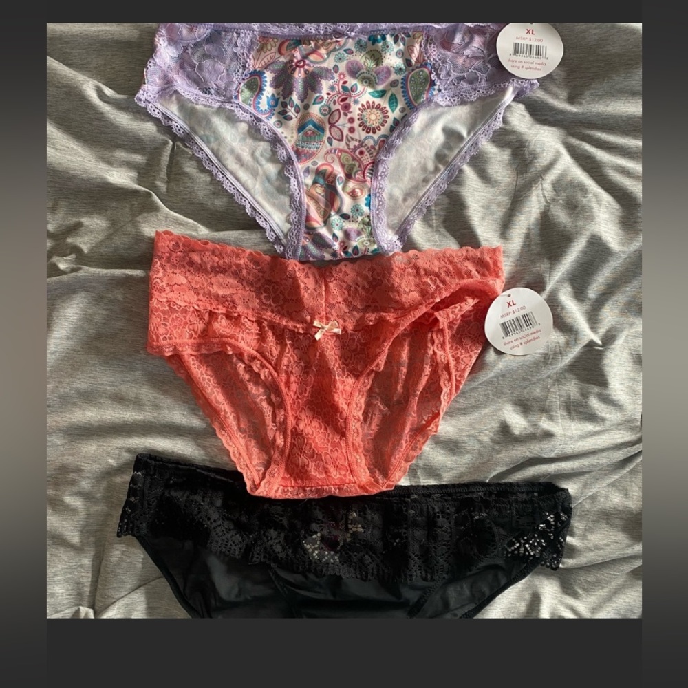 6 pairs of Panties! 3 thongs & 3 cheeky style! All new with tags!